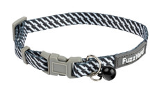 FuzzYard Cat Collar Tabby Tooth Black & White
