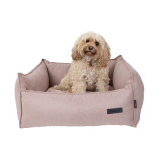La Doggie Vita Luxe Trim Pink High Side Dog Bed with Removable Parts