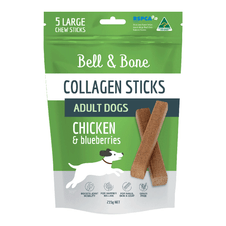 Bell & Bone Collagen Sticks Adult Dog Treats Chicken & Blueberries