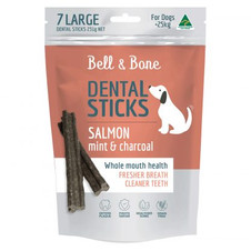 Bell & Bone Dental Sticks Dog Treats Salmon, Mint & Charcoal