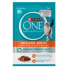 Purina One Cat Healthy Adult Succulent Chicken in Gravy Wet Cat Food