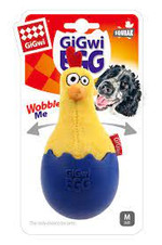 GIGwi Egg Wobble Fun Rooster Dog Toy
