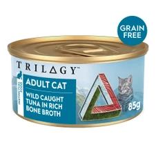 Trilogy Tuna in Bone Broth Adult Wet Cat Food 85g Tin - Front