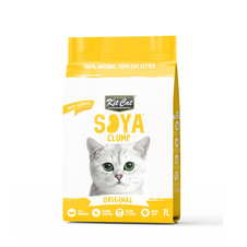 Front view of a 7L bag of Kit Cat Original Soybean Clumping Cat Litter