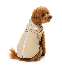 FuzzYard Horizon Harness Taupe Dog Jacket