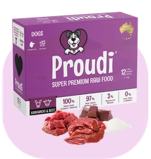 PROUDI Raw Kangaroo & Beef Patties for Dogs