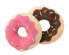 FuzzYard Donut Plush Squeaker Dog Toy 2 Pack