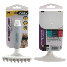Pet One Grooming Detangler Rake Comb 20 Pins Premium Handle
