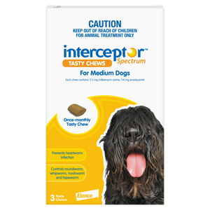 Interceptor Spectrum Chews Medium Dog Yellow