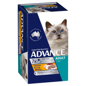 ADVANCE Adult Chicken & Liver Medley Wet Cat Food Trays