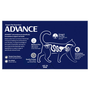 ADVANCE Adult Chicken & Salmon Medley Wet Cat Food Trays back