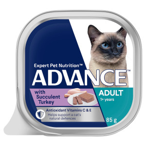 ADVANCE Adult Succulent Turkey Wet Cat Food Tray pic