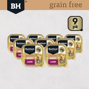 Black Hawk Grain Free Lamb Wet Dog Food 100g set