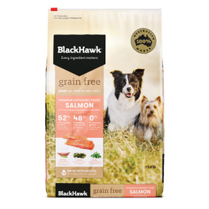 Black Hawk Grain Free Salmon Dry Adult Dog Food 15kg