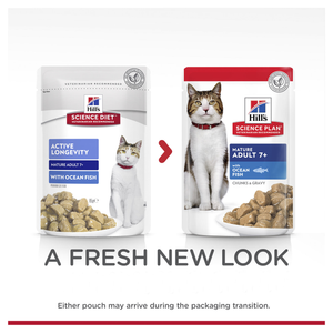 Hill's Science Diet Active Longevity Ocean Fish Adult 7+ Wet Cat Food Pouches