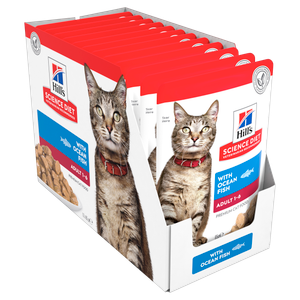 Hill's Science Diet Optimal Care Ocean Fish Adult Wet Cat Food Pouches