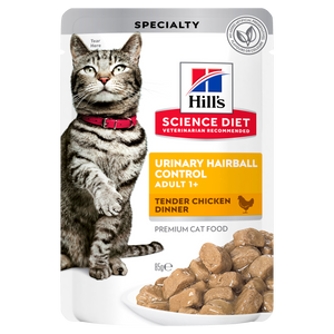 Hill's Science Diet Urinary Hairball Control Chicken Adult Wet Cat Food Pouches
