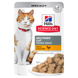 Hill's Science Diet Young Adult Neutered Cat Chicken Wet Cat Food Pouches