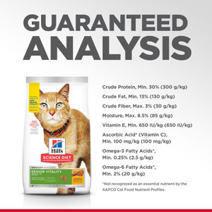 Hill's Science Diet Senior Vitality 7+ Senior Adult Dry Cat Food