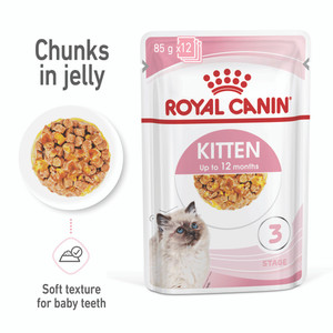 Royal Canin Kitten Instinctive in Jelly Wet Cat Food Pouches