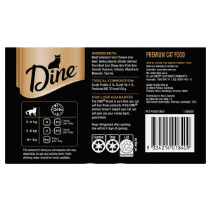 Dine Cuts In Gravy With Beef & Liver Adult Wet Cat Food