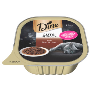 Dine Cuts In Gravy With Beef & Liver Adult Wet Cat Food
