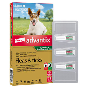 Advantix Flea & Tick For Small Dogs and Puppies Green