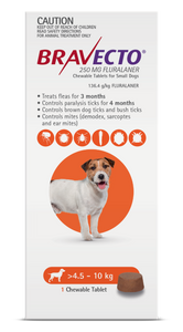 Bravecto Flea & Tick Chew For Small Dogs Orange front