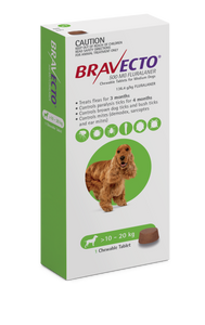 Bravecto Flea & Tick Chew For Medium Dogs Green
