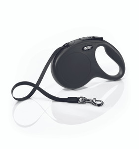 Flexi Classic Tape Retractable Dog Lead in Black