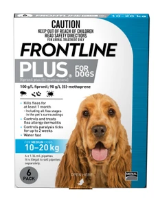 Frontline Plus Flea & Tick Treatment For Medium Dogs
