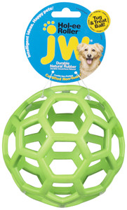 JW Hol-Ee Roller Dog Toy Asst Blue, Green, Purple & Red