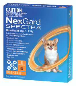 Nexgard Spectra Flea, Tick and Worming for Extra Small Dogs