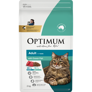 Optimum Adult Dry Cat Food With Ocean Fish
