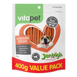 VitaPet Jerhigh Chicken Stick Dog Treats 400g value pack