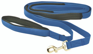 Flat Nylon Dog Recall Lead Blue