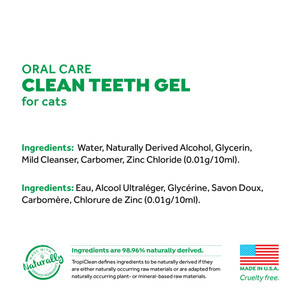 Tropiclean Fresh Breath Clean Teeth Gel For Cats Ingredients