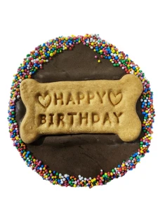 Huds and Toke Carob Frosted Doggy Birthday Cake Cookie