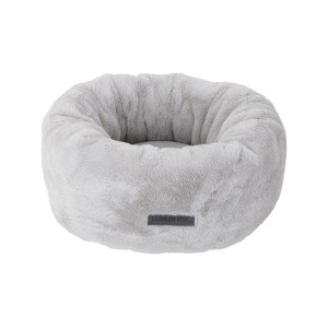 La Doggie Vita Silver Plush Donut  Cat Bed