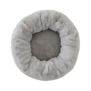 La Doggie Vita Silver Plush Donut  Cat Bed