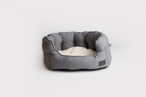 La Doggie Vita Water Resistant Grey High Side Shell Bed