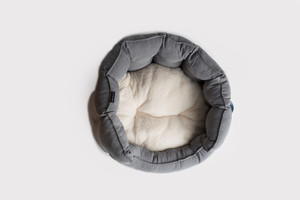 La Doggie Vita Water Resistant Grey High Side Shell Bed
