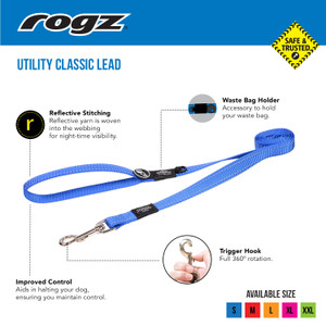 Rogz Utility Classic Dog Lead Black