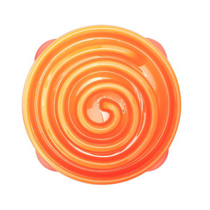 Outward Hound Fun Feeder Slow Feed Dog Bowl Orange