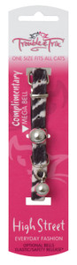 Trouble & Trix Cat Collar Zebra Print