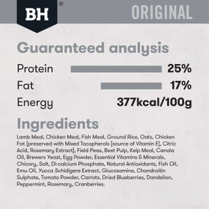 Black Hawk Lamb & Rice Dry Adult Dog Food Nutritional Analysis & Ingredient List