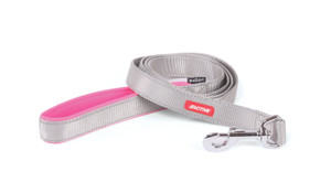 Kazoo Active Nylon Dog Lead Silver Pink