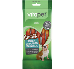 Vitapet Chewz Duck Wrapped Rawhide Dog Treats