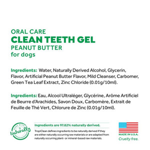 Tropiclean Fresh Breath Gel Peanut Butter Ingredients