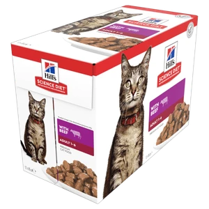 Hill's Science Diet Adult Beef Wet Cat Food Pouches